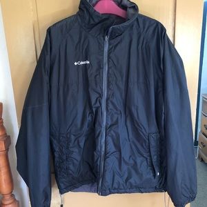 Men’s reversible winter parka.